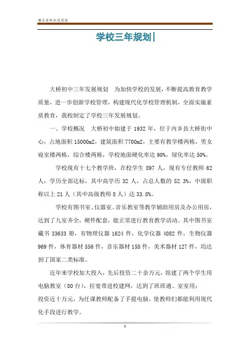 学校三年规划-
