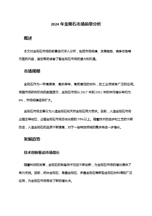 2024年金刚石市场前景分析