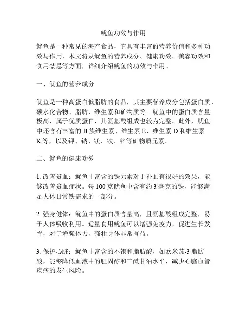 鱿鱼功效与作用