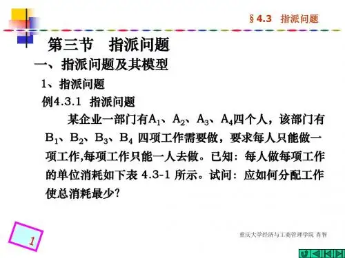 整数规划3-指派问题