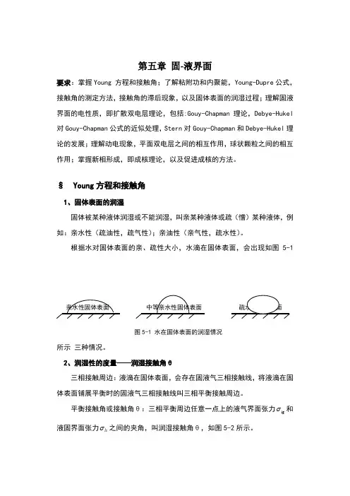 第五章 固液界面
