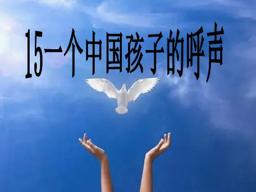 四年级下册语文课件-15一个中国孩子的呼声｜人教新课标 (共45张PPT)