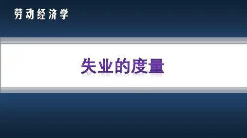 失业—失业的界定及失业率(劳动经济学课件)