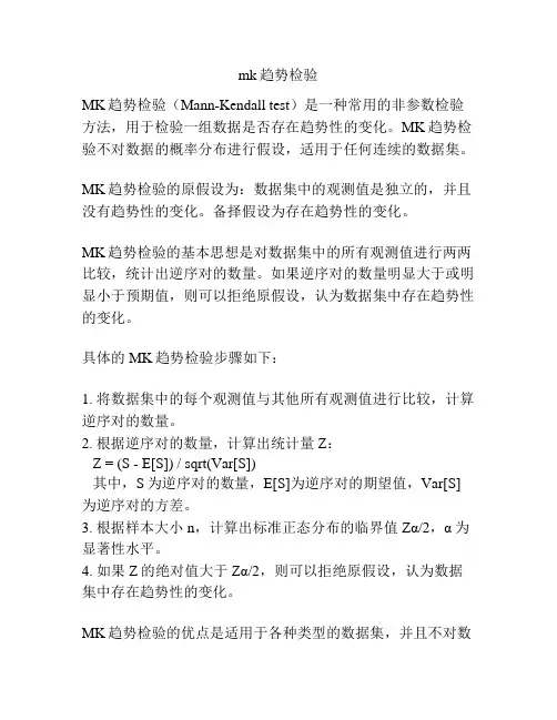mk趋势检验