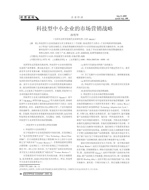 科技型中小企业的市场营销战略