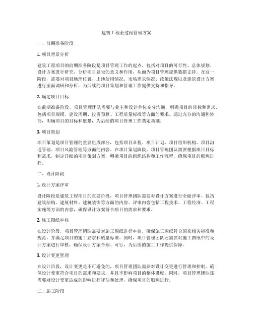 建筑工程全过程管理方案