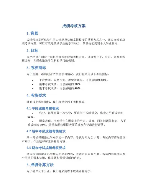 成绩考核方案