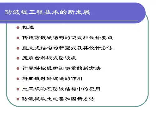 第十二章 防波堤工程技术的新发展