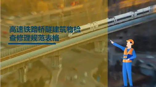 高速铁路桥隧建筑物检查修理组织 高速铁路桥隧建筑物检查修理规范表格