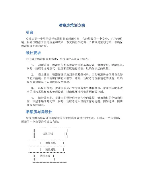 喷漆房策划方案