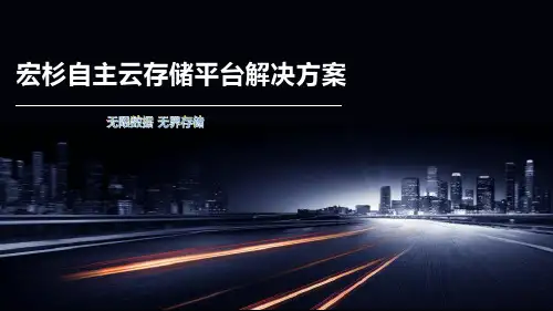 宏杉自主云存储平台解决方案