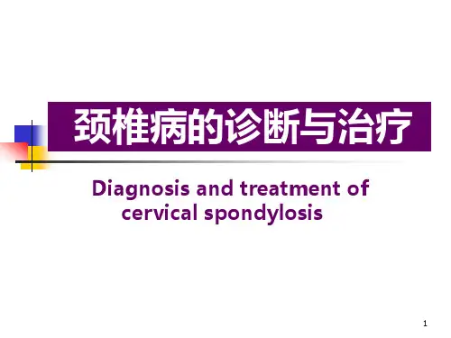 颈椎病的诊断与治疗PPT课件