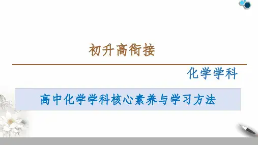 高中化学学科核心素养与学习方法课件-高一化学人教版(2019)必修第一册
