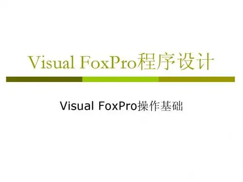 Visual FoxPro操作基础