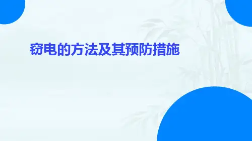 窃电的方法及其预防措施ppt