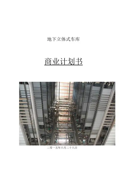 地下立体车库商业计划书(修改)