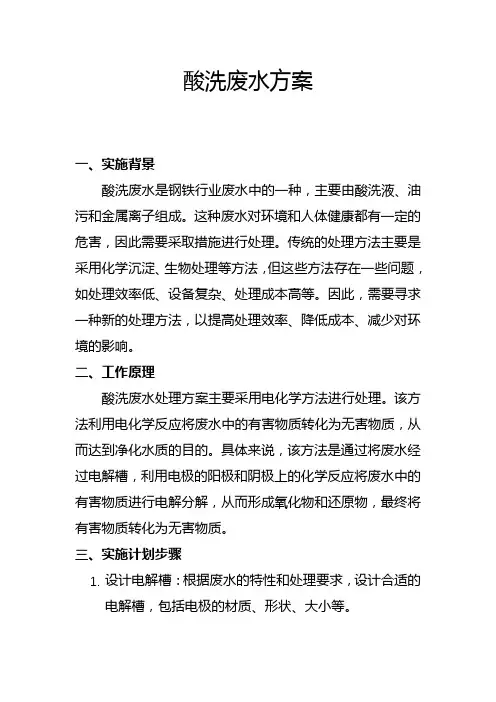 酸洗废水方案(五)