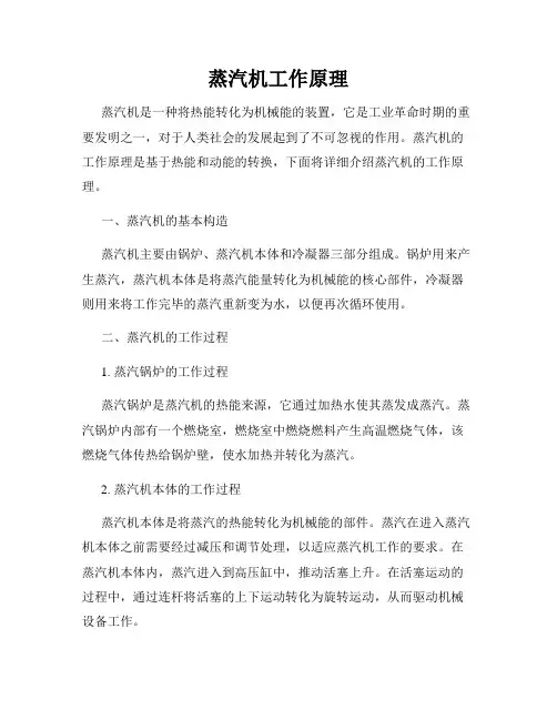 蒸汽机工作原理