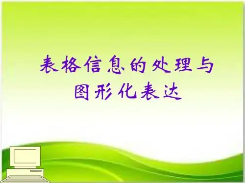 《表格数据的处理与图形化表达》 PPT课件