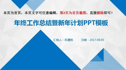 万科置业年终总结PPT模板
