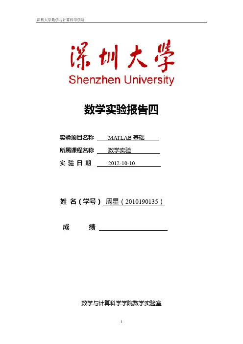 数学实验报告 (1)