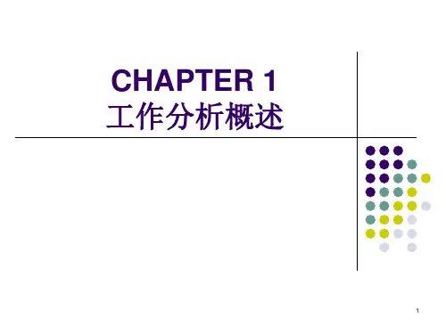 工作分析概述PPT