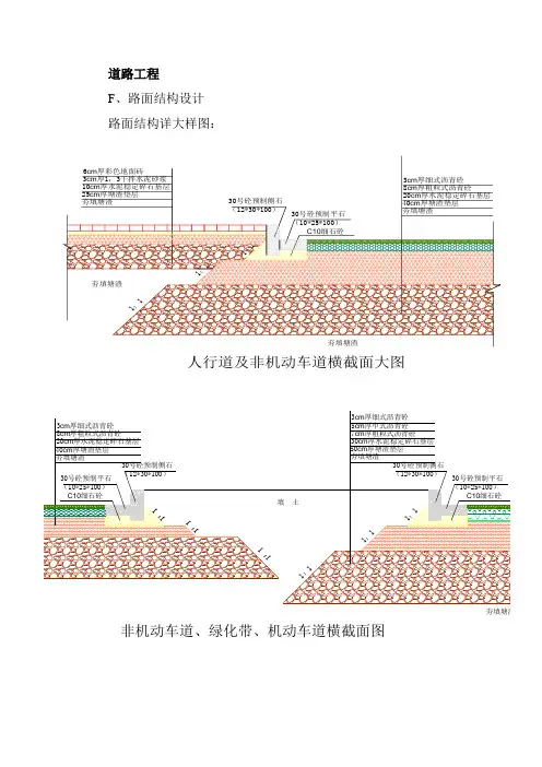 路面结构详大样图：