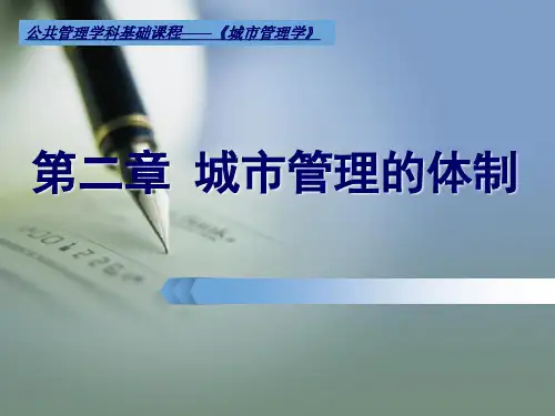 中国城市管理体制