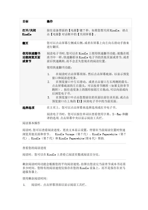 kindle操作手册