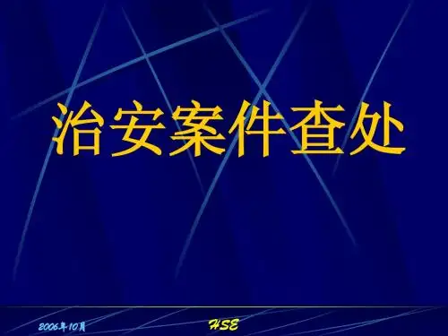 第十章治安案件查处