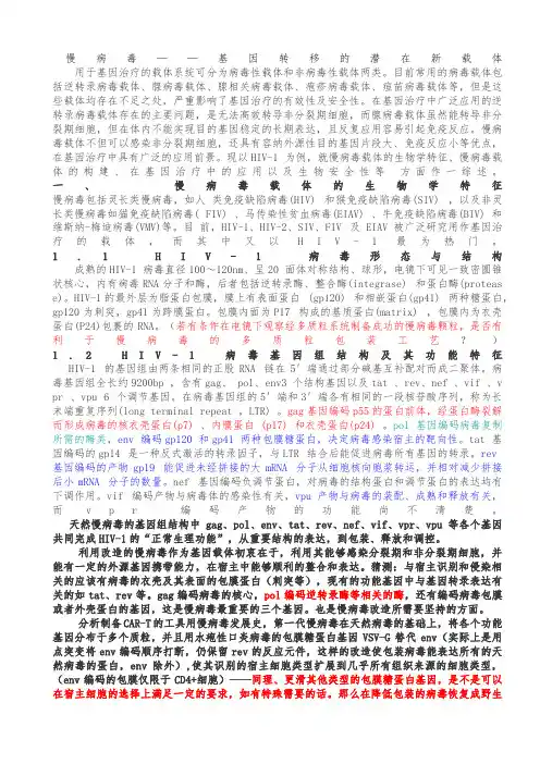 慢病毒知识详解汇编