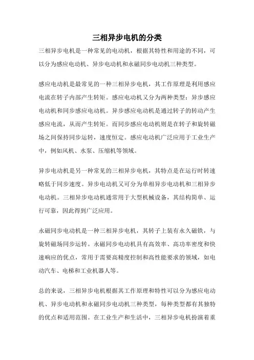 三相异步电机的分类