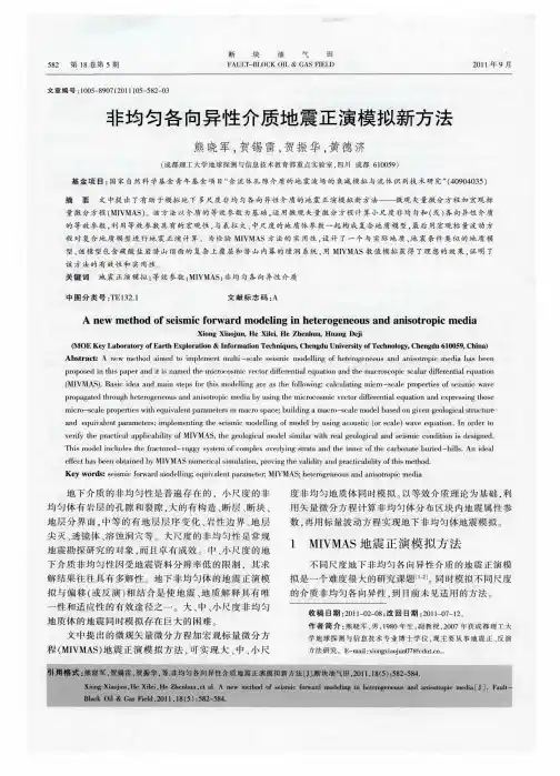 非均匀各向异性介质地震正演模拟新方法