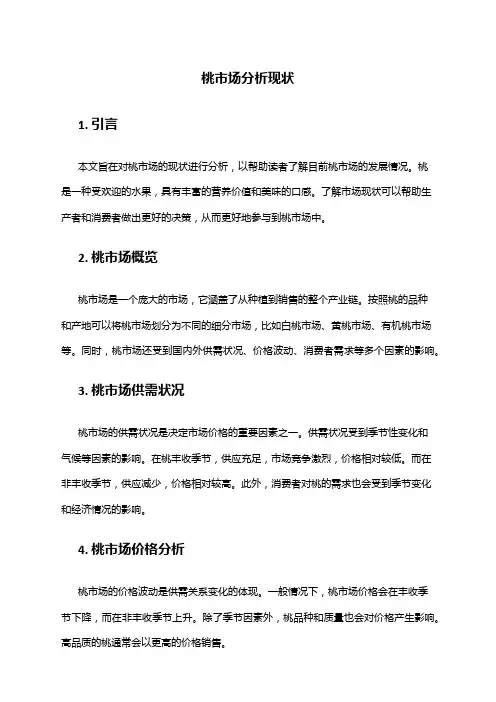 2024年桃市场分析现状