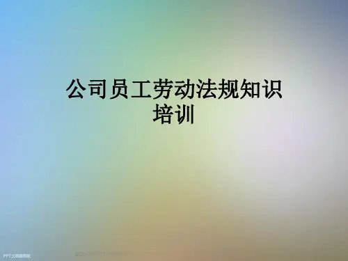 公司员工劳动法规知识培训