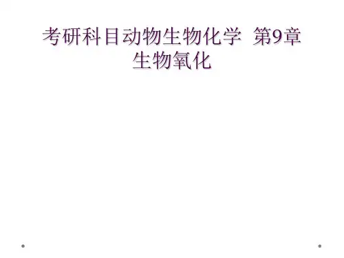 考研科目动物生物化学  第9章 生物氧化
