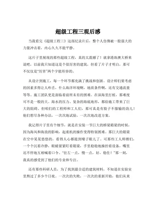 超级工程三观后感