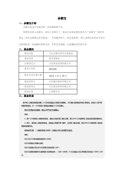 (完善版本)余额宝产品分析