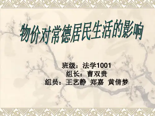 物价对居民生活的影响.ppt