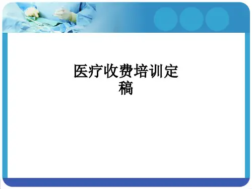 医疗收费培训定稿ppt课件