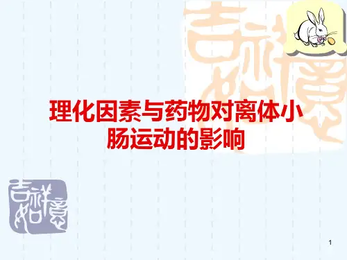 理化因素和药物对离体小肠运动的影响