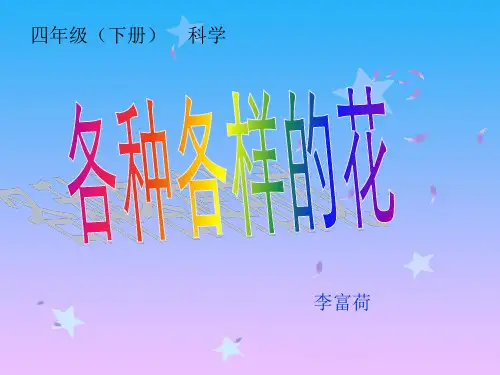 四年级科学下册《各种各样的花》PPT(教科版)