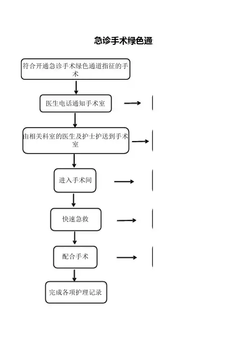 急诊手术绿色通道流程图