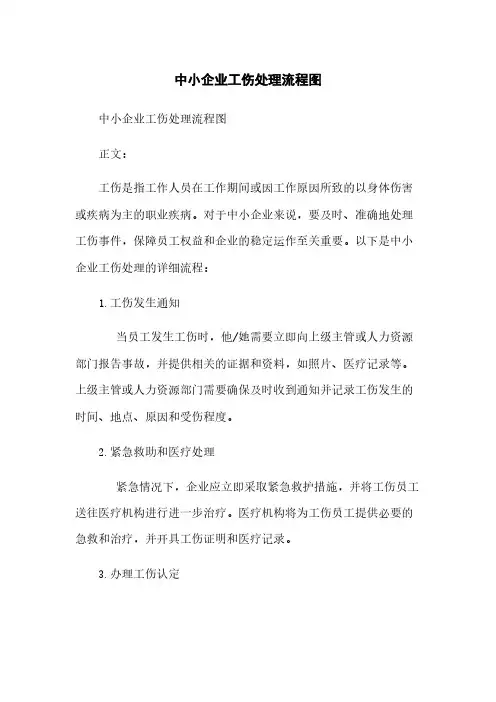 中小企业工伤处理流程图