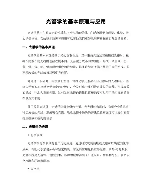 光谱学的基本原理与应用