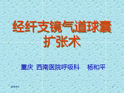 电子支气管镜下球囊扩张及支架置放PPT课件