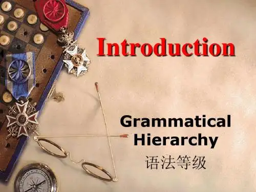 lecture 1 Grammatical_Hierarchy