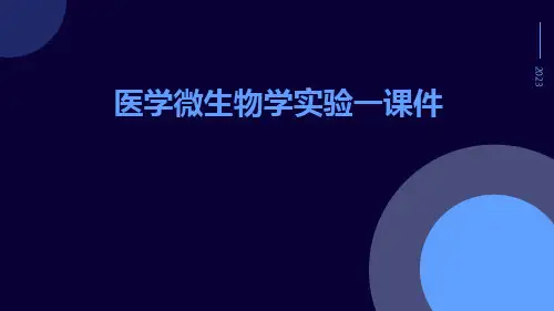 医学微生物学实验一课件