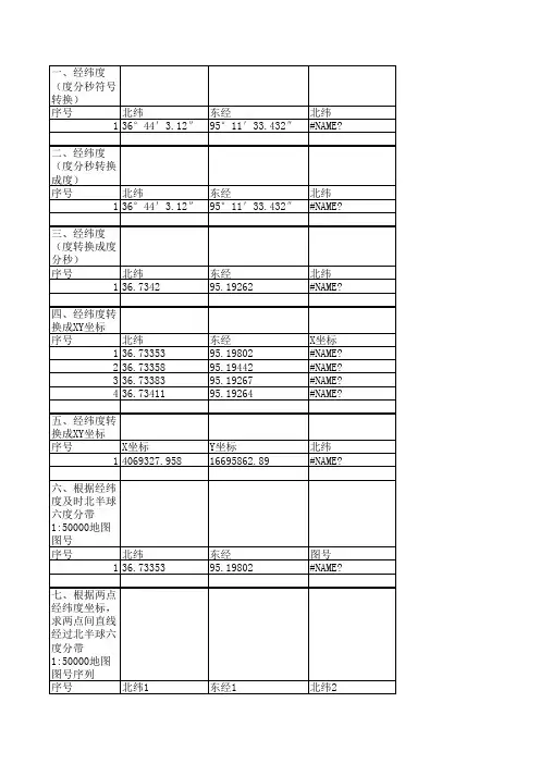 经纬度计算和转换工具