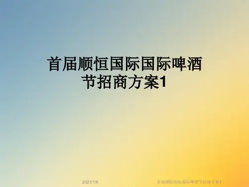 首届顺恒国际国际啤酒节招商方案1